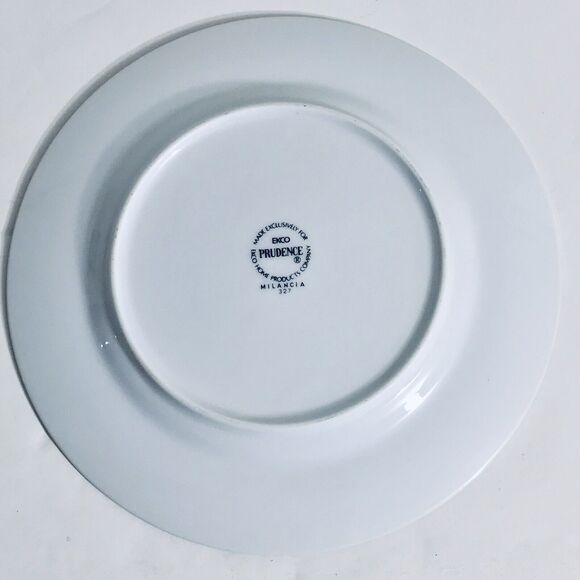 Ekco Prudence MILANCIA Rim Salad Plates Set of 4 Pattern #327 7-3/4 Diameter - Picture 3 of 6